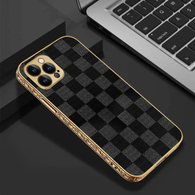 iPhone 12 Pro Max Checkered Pattern Back Cover & Case