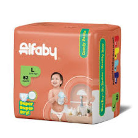 alfaby diaper L Size 62 pcs L Size 62 piece
