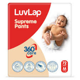  Luvlap Supreme Diaper Pants Medium (M) 7 to 12Kg, 36Pc